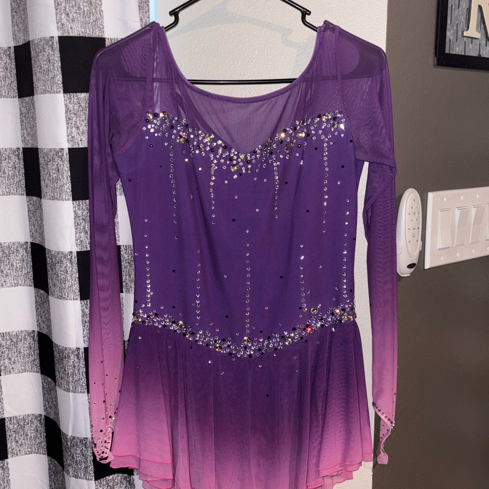 Purple and Pink Figure Skating Dress